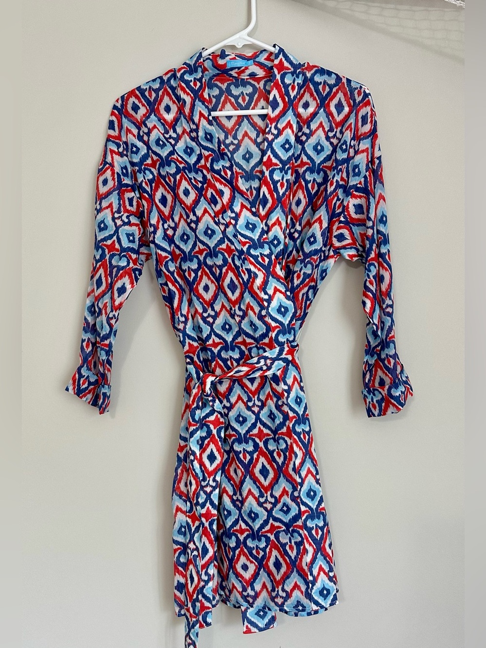 J. McLaughlin Printed Wrap swim coverup size small